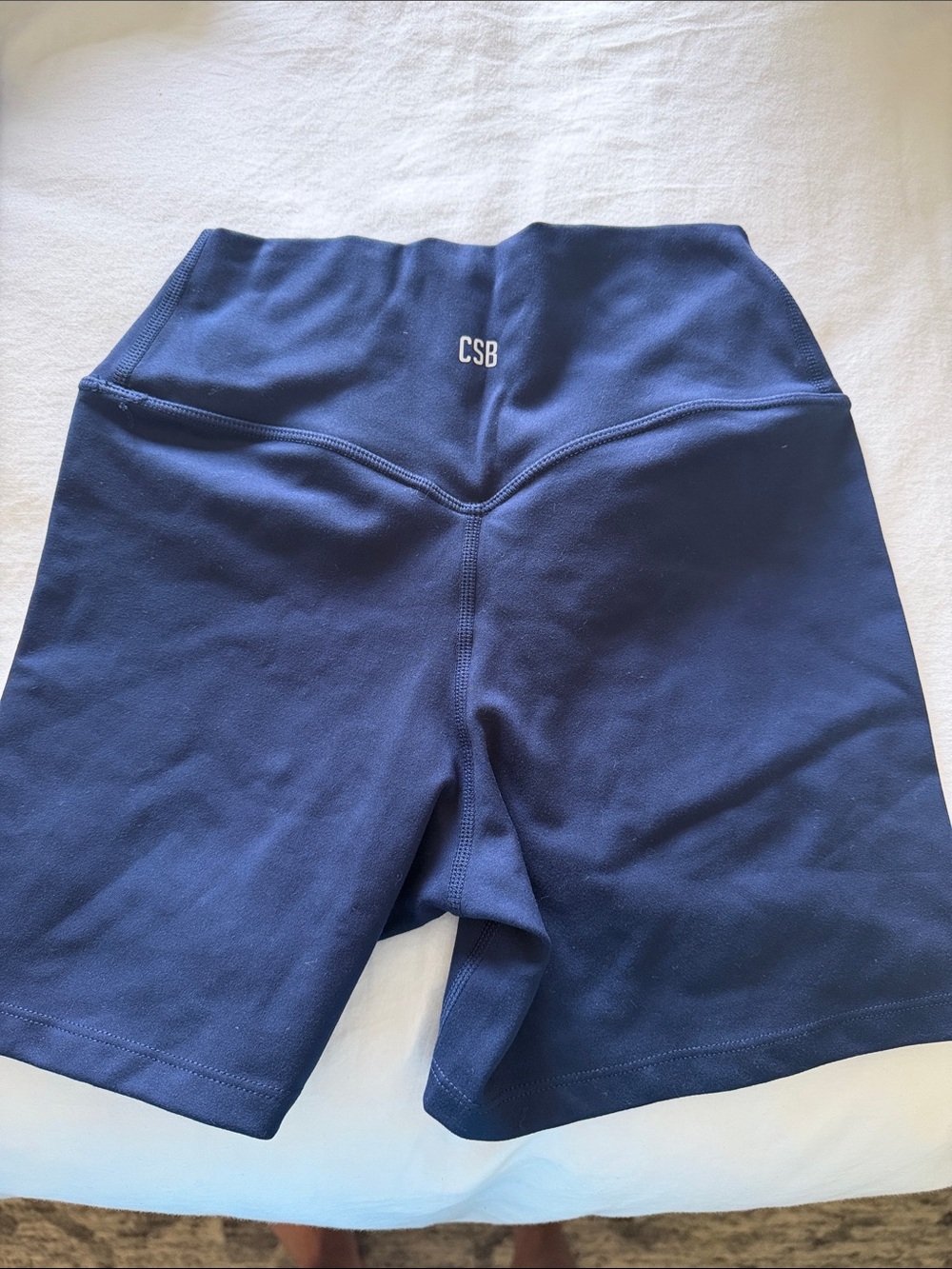 High-Rise Navy Athletic Bike Shorts